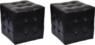 vidaXL Taburetes cubo negros vidaXL