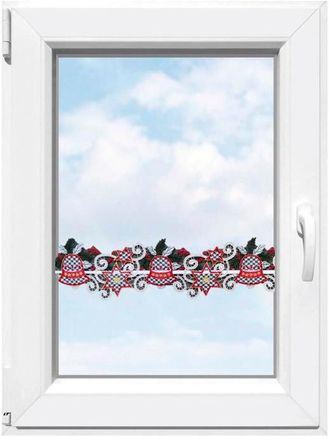 STICKEREIEN PLAUEN Scheibengardine »Glocken« Stangendurchzug 1 Stk. tlg. Fensterdekoration Glocken