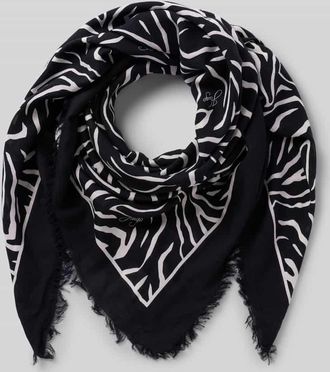 HUGO BOSS Tuch aus Modal-Baumwoll-Mix Modell ALYCIA_120*120 in Black, Gr&ouml;&szlig;e 1