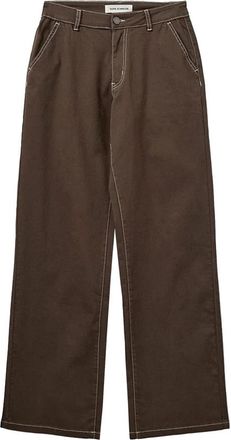 Sofie Schnoor Donkerbruine Stijlvolle Sneakers - Dames - Wijde Broeken - Bruin - L - Broeken