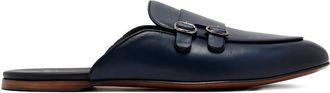 BARRETT buckle strap mules - men - Calf Leather/Calf Leather/Calf Leather - 9 - Blue