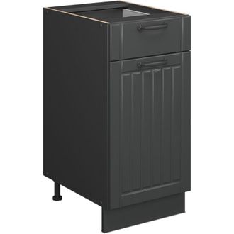 Vicco Mueble Bajo De Cocina Fame-line, Gris Oscuro, 40 Cm Sin Encimera, Vicco