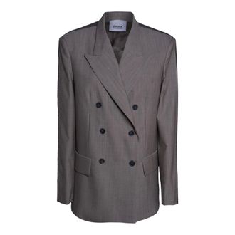 Erika Cavallini Semi Couture Blazers, female, Gray, Size: XS Glen Blazer