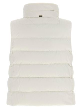 Herno Technical Satin Padded Vest - White