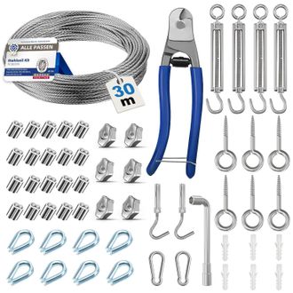 OEM Cable De Acero De 30 M, Cable Met&aacute;lico De 3 Mm De Espesor, Tensor De Cable M5, Tensor De Cable De Acero Inoxidable, Gancho De Pared M5, Cable De Acero