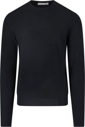 Ballantyne Minimalist Fitted Crew Neck Ribbed Detailing Sweater