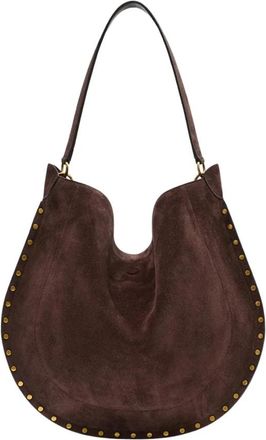 Isabel Marant Oskan Hobo Soft - Dames - Schoudertassen - Bruin - ONE Size - Leer - Tassen