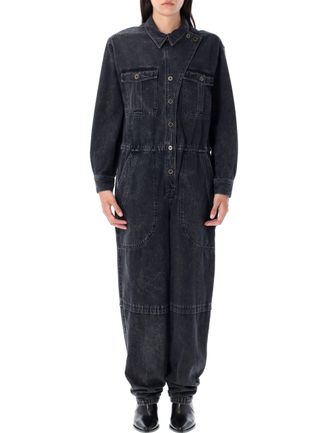 Isabel Marant Nadia Relaxed Denim Jumpsuit