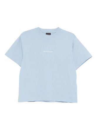 Balenciaga logo T-shirt - Blu
