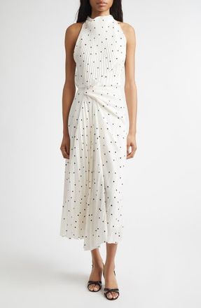 A.L.C. Simona Polka Dot Midi Dress in Cream/Black at Nordstrom, Size 12