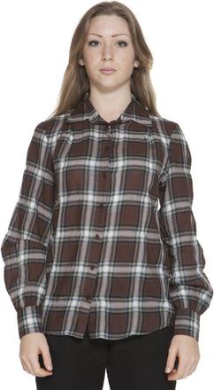 GANT Womens Plaid Long Sleeve Top - Brown Cotton - Size EU 40 (Womens)