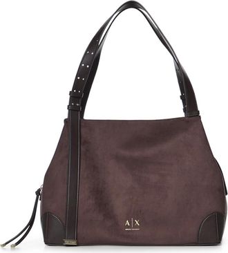A|X Armani Exchange Borsa Hobo Alice M - - Bags - Donna - Marrone - ONE SIZE