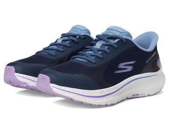 Skechers Womens Go Run Consistent 2.0 Captiva Sneaker, Navy Textile/Lavender Trim, 7 UK