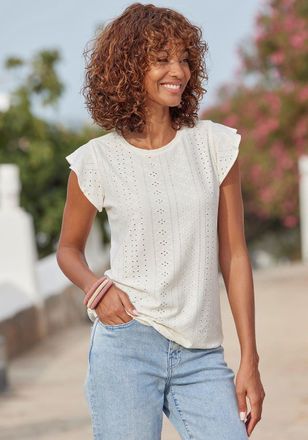 Lascana Womens 2 Pk Eyelet Tops