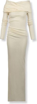 Entire studios Cavalier Style Midi Dress In Parchment Tone