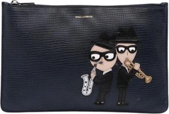 Dolce & Gabbana Pre-owned Clutches, female, Black, Size: ONE SIZE Pre-owned Leather Clutch