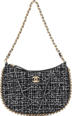 Chanel Borsa a spalla in tweed 2021 - Nero