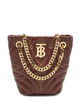 Burberry Lola quilted leather bucket bag - Marrone
