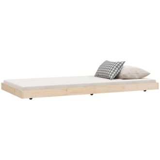 vidaXL Bed Frame without Mattress 90x190 cm Single Solid Wood Pine vidaXL