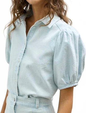 M&eacute;lissa Nepton Azeli Puff Sleeve Blouse In Super Bleached