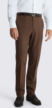 Moss Slim Fit Chestnut Flannel Trousers