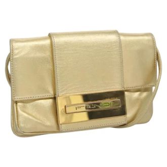 Fendi Pre-owned Clutches, female, Yellow, Size: ONE SIZE Pre-owned Vintage Shoulder Bag
