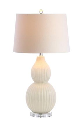 Jonathan Y Designs Thatcher 28.25 Contemporary Transitional Ceramic LED Table Lamp in Cream at Nordstrom