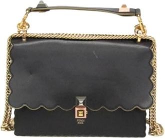 Fendi Pre-owned Cross Body Bags, female, Black, Size: ONE SIZE Pre-owned Leather Crossbody Bag