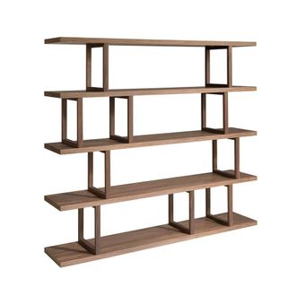 Angel Cerd&aacute; Modern Walnut Veneer Shelving Unit