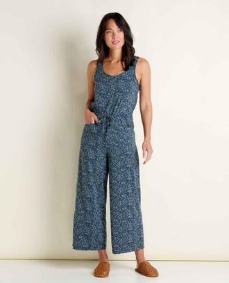 Toad & Co Sunkissed Livvy Sleeveless Jumpsuit in Ink Print at Nordstrom, Size X-Large