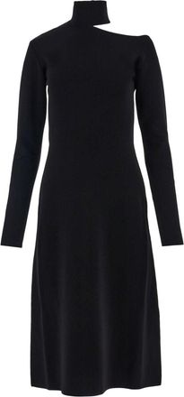 Ferragamo cut-out knitted midi dress - women - Viscose/Nylon/Polyurethane - L - Black