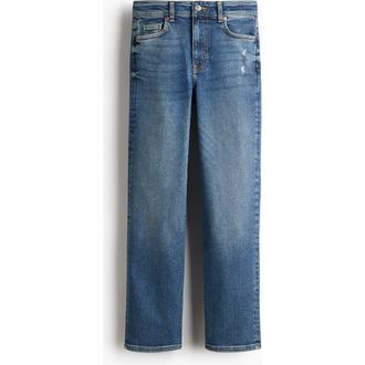 H&M Skinny High Waist Ankle Jeans in Denim Blue at Nordstrom, Size 14