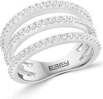 Effy Sterling Silver Zircon Triple Band Ring at Nordstrom Rack, Size 7