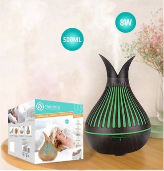 Trade Shop Trade Shop - Diffusore Aromi Umidificatore Ultrasuoni 500ml 8w Aromaterapia Elettrico Tx-8359