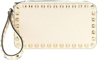 Valentino Garavani Ivory Rockstud Clutch