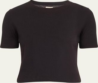 L'agence Donna Short-Sleeve Cropped Tee