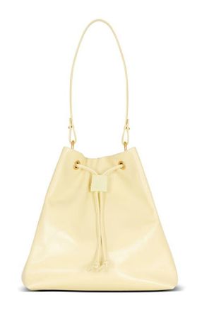 Balmain Pulse calfskin leather backpack in Yellow at Nordstrom