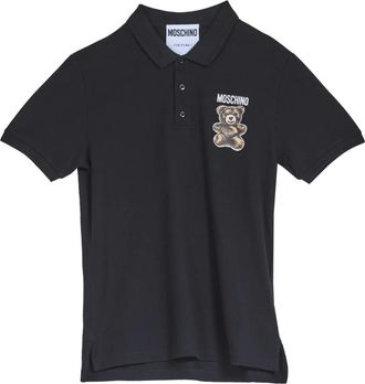 Moschino Adrian Bear Polo Shirt - Heren - Polos - Zwart - 2XL - Katoen - Tops