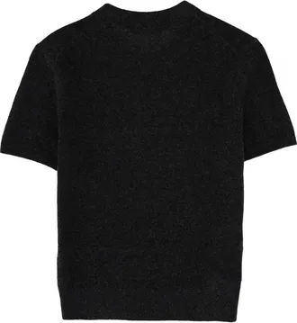 T Alexander Wang Logo-Embroidered Wool T-Shirt - Gray