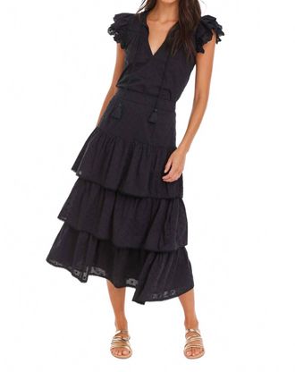 Allison New York Tula Midi Skirt In Black
