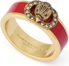Kurt Geiger Chelsea Enamel Band Ring in Red at Nordstrom, Size 8
