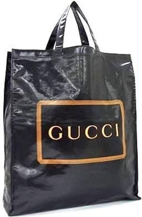Gucci Black Coated Canvas Handbag Tote Bag (Pre-Owned)