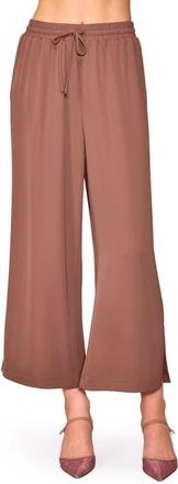Melloday Crepe Drawstring Pants in Brown at Nordstrom, Size X-Large