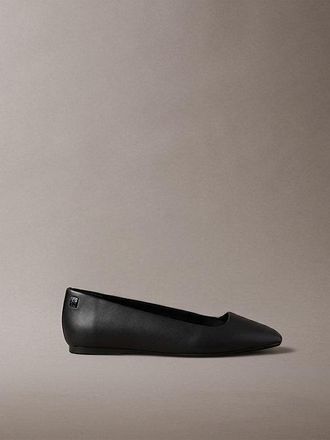 Calvin Klein Bailarinas De Piel De Puntera Cuadrada