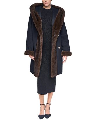 Halston Heritage Wool-Blend Down Puffer Coat