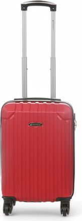 Infinity Leather Harde koffer met rode ABS-schaal en 8 wielen voor onder de stoel