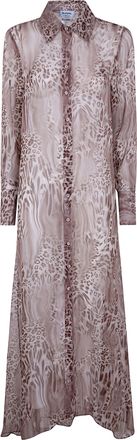 Blugirl Chiffon Animal Print Extra Long Shirt