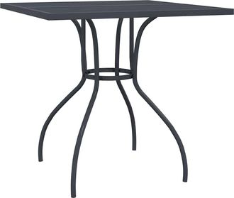 vidaXL Mesa De Jard&iacute;n Malla De Acero Gris Antracita 80x80x72,5 Cm Vidaxl