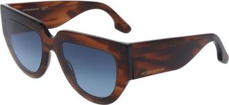 Victoria Beckham Acetaat Zonnebril met Verloopglazen - Dames - Zonnebrillen - Bruin - 53 MM - Accessoires
