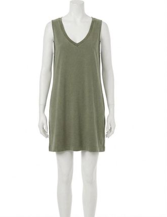 Z Supply Sloane V-Neck Mini Dress In Avocado